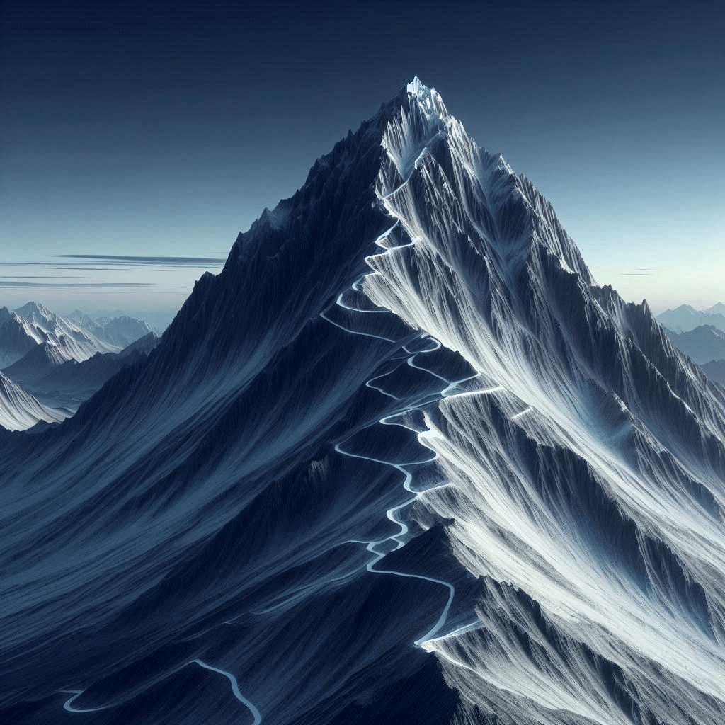 Un sommet de montagne symbolisant la révolution intérieure du Capricorne