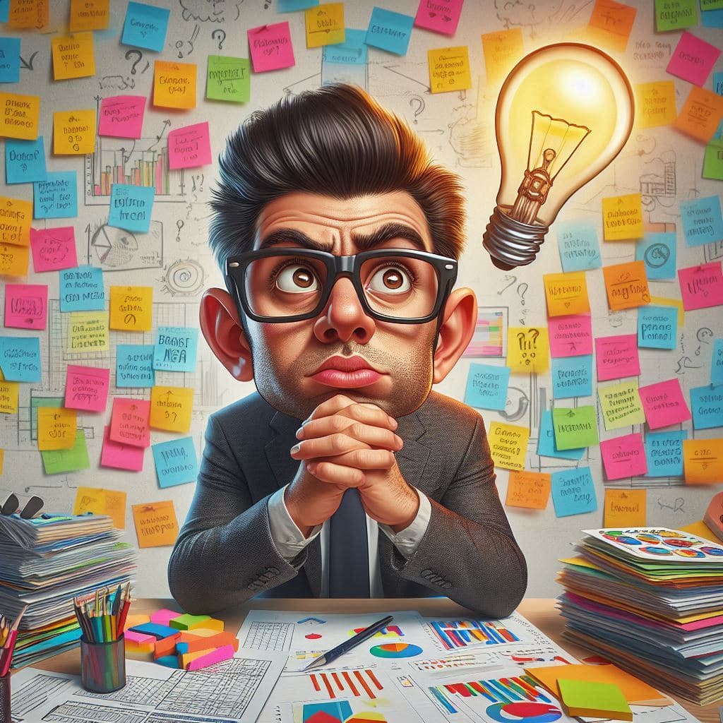 Caricature du Capricorne face à un choix