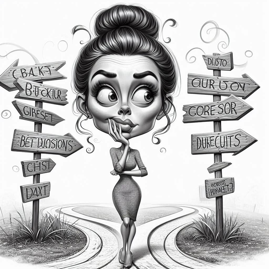 Caricature de la Balance face à une décision