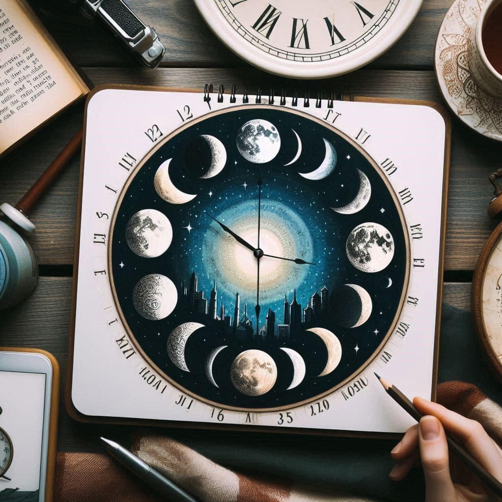 Image illustrant les cycles lunaires, pour symboliser leurs influences sur notre vie quotidienne