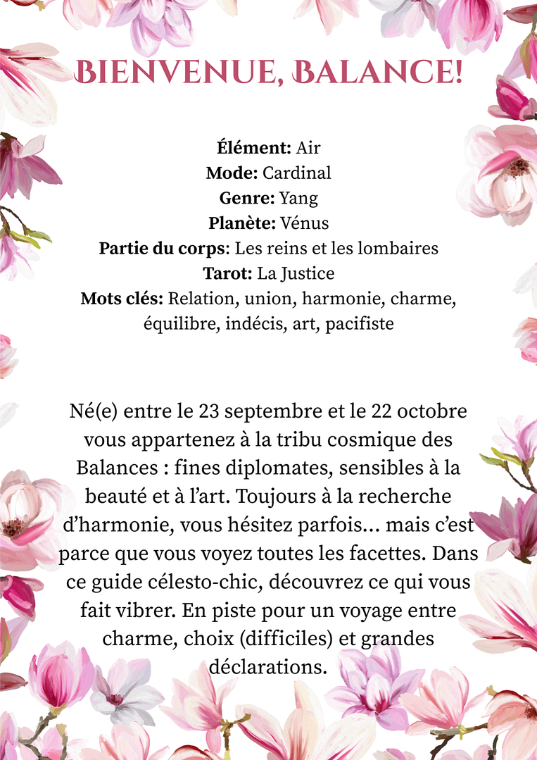 Introduction portrait astral Balance