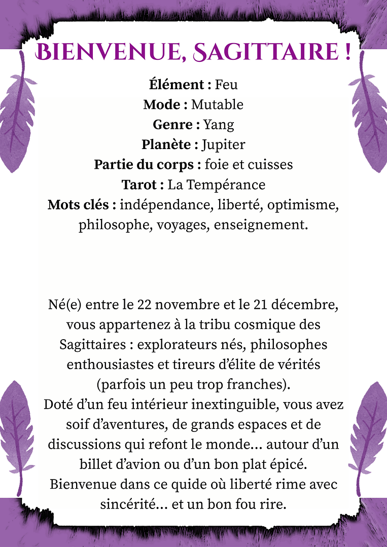Introduction portrait astral Sagittaire
