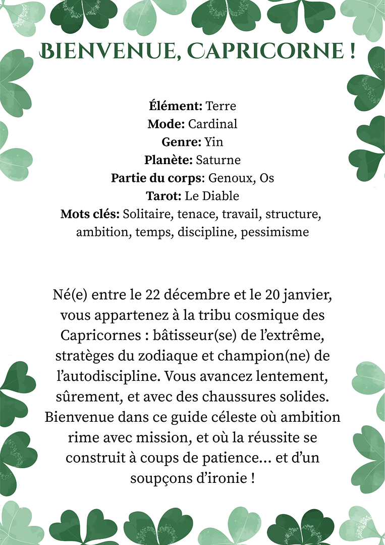 Introduction portrait astral Capricorne